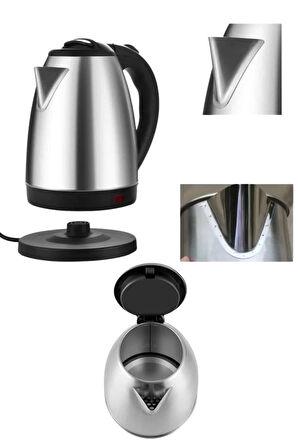 Elektrikli Paslanmaz Çelik Su Isıtcı Çelik Kettle 1.8 Lt. Uzun Ömürlü