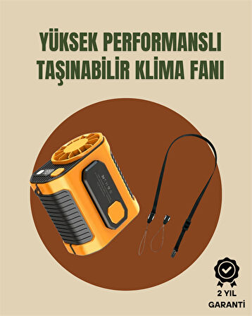Taşınabilir USB Şarjlı Turbo Fan – 3 Modlu Soğutma, Hafif & Kompakt