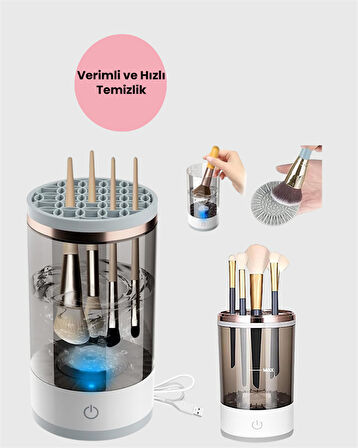 USB Şarjlı Derin Temizlik Makyaj Fırçası Yıkama Makinesi