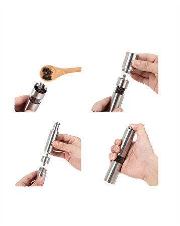 Ergonomik Tasarımlı, Nem Geçirmez Kapaklı Baharat Öğütücü