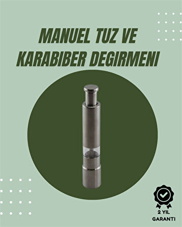 Orta Boy Kararbiber ve Tuz Öğütücü – Kolay Kullanım, Şık Tasarım