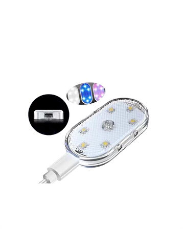 Kablosuz Manyetik Montajlı Araba İçin 7 Renkli Ambiyans Işığı Seti