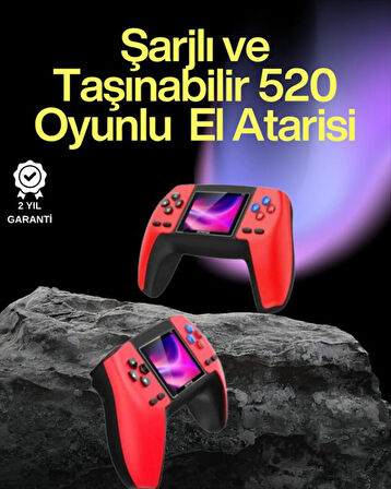 P5 Retro GamePad – 520 Klasik Oyunlu Tak-Çalıştır Mini Konsol