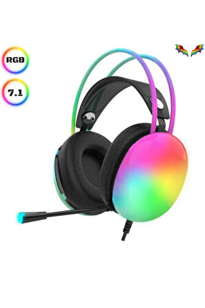 Kablosuz Bluetooth Kulaklık RGB Işıklı Kulak Üstü 5.3 Bluetooth Bağlantılı