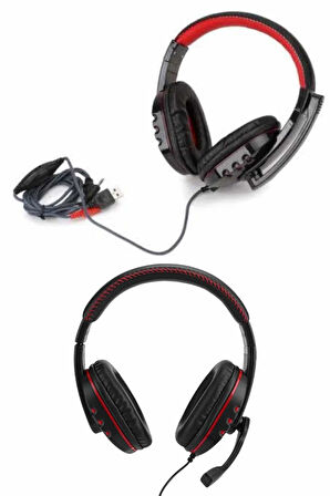 Oyuncu Kulaklığı Kulak Üstü Kablolu Gaming Kulaklık Mikrofonlu ANC Özelliği