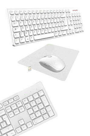 Klavye Mouse Seti Sessiz Kablosuz Türkçe TV  PC Uyumlu