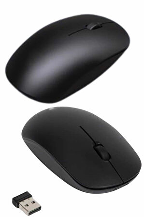 Kablosuz Bağlantı Yüksek Hassasiyetli Kablosuz Wireless Siyah Mouse