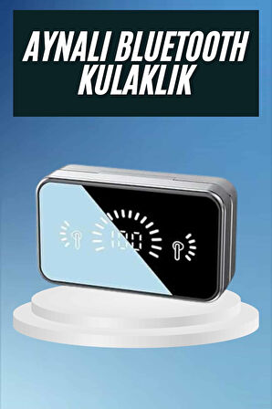 Powerbankli Bluetooth Kulaklık Yüksek Ses Aynalı Çift Dijital Gösterge Ekranı