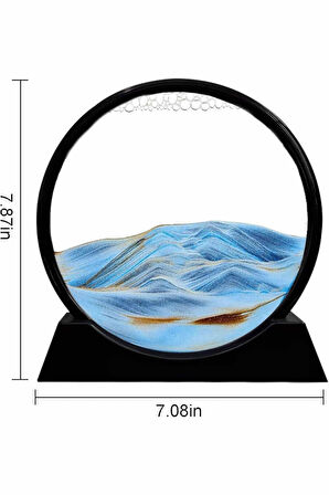 3D LED Işıklı Kum Saati Gece Lambası Hareketli Sulu Kum Saati Orta Boy