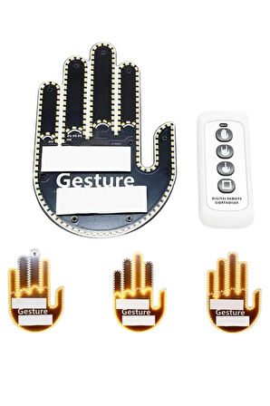 Uzaktan Kumandalı Araba Parmak Hareketi Işığı Parmak Işığı LED Araba Arka Pencere