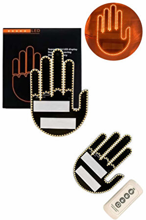 Uzaktan Kumandalı Araba Parmak Hareketi Işığı Parmak Işığı LED Araba Arka Pencere