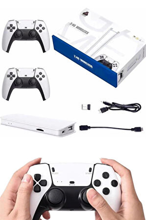 3D Çift Oyun Kollu 4K HD Ekran Nostaljik 20.000 Oyunlu Beyaz Game Box