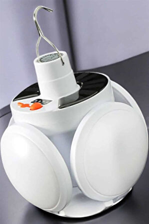 Güneş Enerjili Solar Aydınlatma Kamp Çadır Lambası Şarjlı Ampül Led Şarjlı El Feneri Işıldak