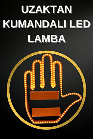 Led Işık El İşareti Araç Camı İçin Uzaktan Kumandalı