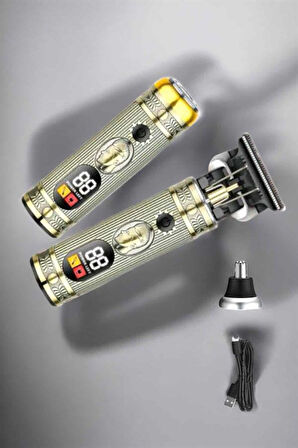 Tıraş Makinesi Üç Başlıklı Saç Sakal ve Vücut Tıraşına Uygun