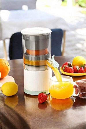 Katı Meyve Sıkacağı Taşınabilir USB Şarjlı Pratik Paslanmaz Çelik Bıçaklı