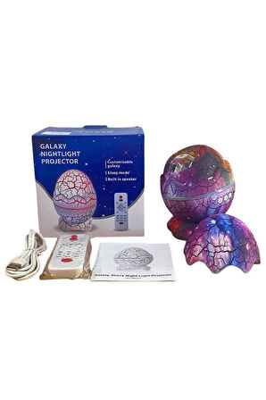 Dinozor Yumurtası Gece Masa Lambası Bluetooth Hoparlör 14 Renk Seçeneği