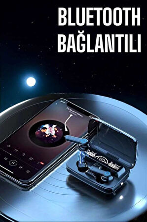 Bluetooth Kulaklık Powerbankli Dijital Göstergeli Dokunmatik Kontrol