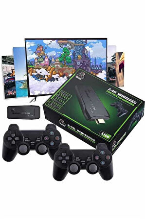 Game Stick 20000 Oyun Kablosuz Çift Kol Retro Oyunlar Game Stick Atari 2.4g 4K