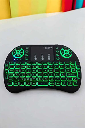 Işıklı Kablosuz Mini Q Klavye Tüm Cihazlara Uyumlu