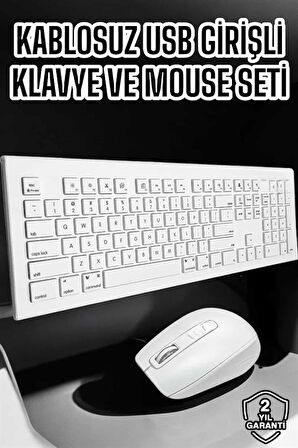 Q Klavye Klavye ve Mouse Seti USB Girişli Kablosuz
