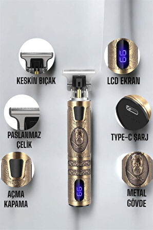 Çizik Tıraş Makinesi Şarjlı Paslanmaz Çelik Bıçaklı Uzun Ömürlü