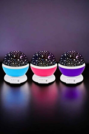 Mavi ve Mor Işıklı Star Master Projeksiyon Lambası