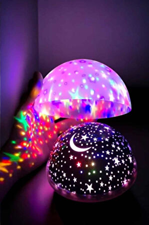 Mavi ve Mor Işıklı Star Master Projeksiyon Lambası