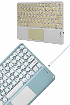 Bluetooth Touchpad Klavye Ultra İnce Taşınabilir Q Klavye