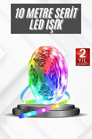 RGB Şerit Led 10 Metre Led Işık Kumanda ile Kontrol RGB