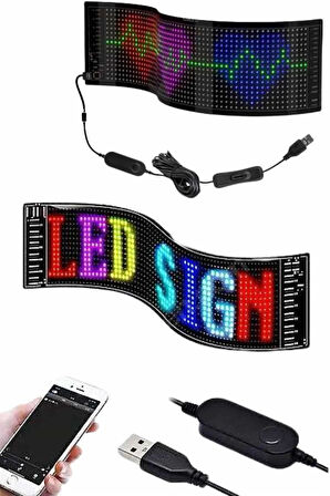 Led Ekran Matrix Panel Dijital Araba Yazısı RGB 16x64