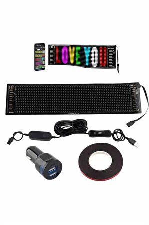 LED Matrix Panel RGB Ekran Kumandalı 16X64 Araç Camına Uygun