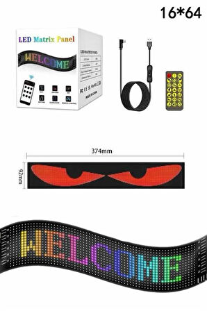 Led Panel 16*64 Led Uzaktan Kumandalı Telefon Kontrollü LED Ekran