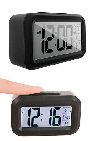 Gece Dijital Masa Saati Dijital Alarmlı Led Ekran Pilli Çalar Saat