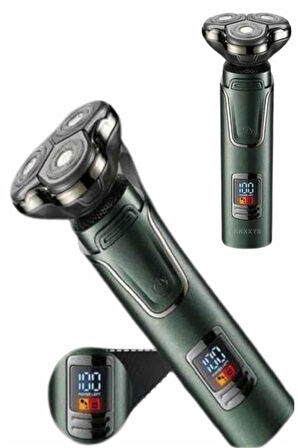 Dijital Göstergeli 3 Başlıklı Tıraş Makinesi Islak Kuru Lazer Öncesi Günlük