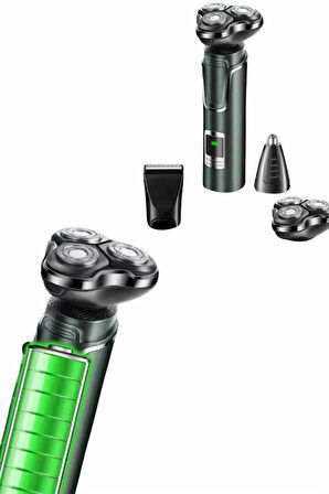 Tıraş Makinesi Profesyonel 3in1 Dijital Göstergeli 3 Başlıklı Erkek Bakım