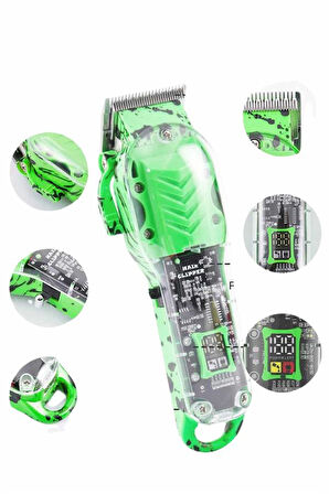 Renkli Profesyonel Tıraş Makinesi USB Şarjlı Saç Kesme Makinesi