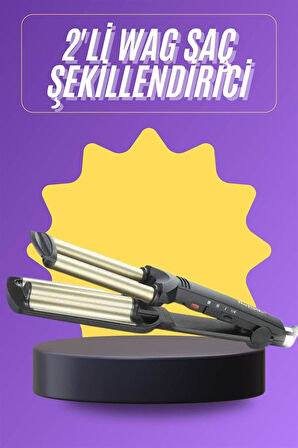 Profesyonel Seramik Kaplama Saç Şekillendirici Wag Maşa Isı Ayarlı