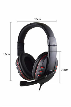 Oyuncu Kulaklığı Kulak Üstü Kablolu Gaming Kulaklık Mikrofonlu ANC Özelliği