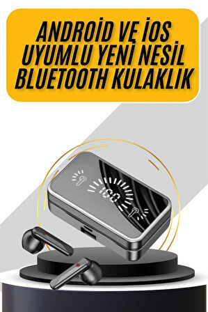 İos Android Uyumlu Bluetooth Kulaklık Kablosuz Kulaklık Yüksek Basslı
