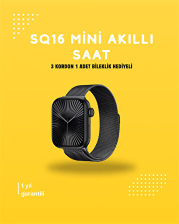 Akıllı Saat SQ-16 Mini Series 10 | Unisex Tasarım, Sağlık ve Spor Takibi