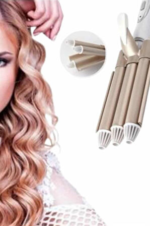 Saç Şekillendirici Wag Maşa Üçlü Yüksek Isı Ayarlı Seramik Kaplama