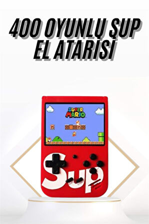 Çocuklara Özel Taşınabilir Sup El Atarisi 400 Oyunlu Nostaljik Oyun Konsolu