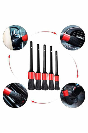 Araç İçi Led Aksesuar 5 Farklı Detaylı Araba Temizlik Fırçası Oto Temizleme Fırçası