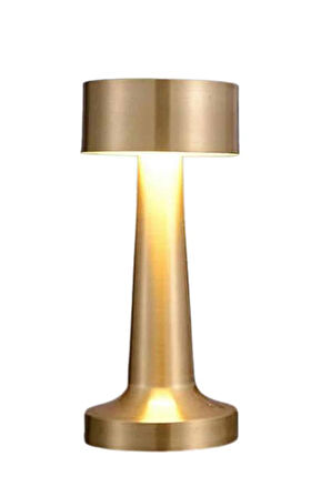 Altın Rengi Masa ve Gece Lambası Dokunmatik Şarjlı Masa Lambası