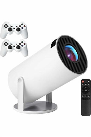 4K Wireless Çift Kollu Kumandalı Oyun Projeksiyonu Retro Video Oyunu