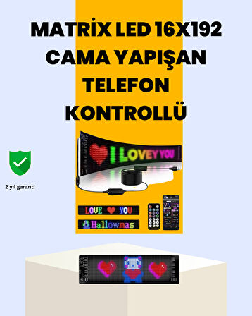 USB Bağlantılı Esnek Programlanabilir LED Tabela – RGB Renkli