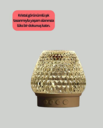 Kristal Tasarımlı Kablosuz Bluetooth 5.1 Hoparlör