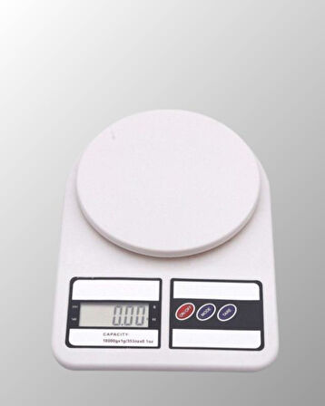 Beyaz Plastik Dijital Mutfak Tartısı – 24x16.8x1.5cm