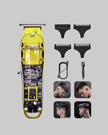 USB Şarjlı Şeffaf Gövdeli Saç Kesme Cihazı